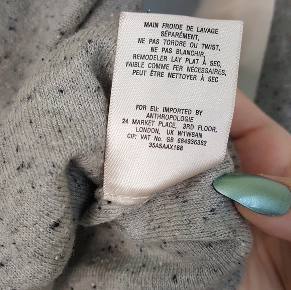 MOTH Anthro Gray Speckle Slouch Top - Picture 7 of 7